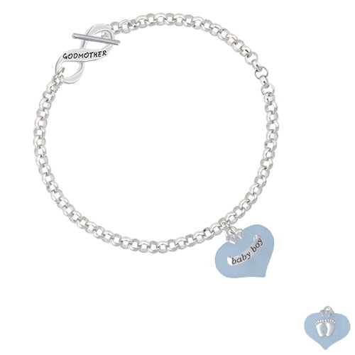 8 Silvertone Mini Buddha Friends Infinity Toggle Chain Bracelet 